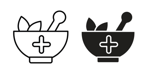 Herbal medicine icon Logo Design Vector Template Illustration