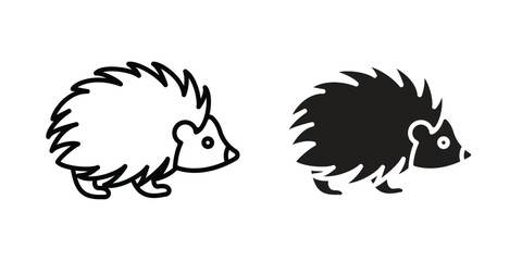 Hedgehog icon Logo Design Vector Template Illustration