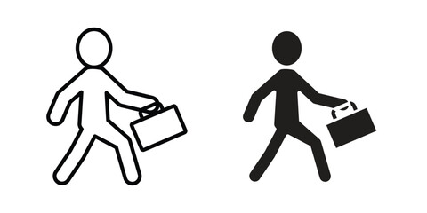 Going to work icon Logo Design Vector Template Illustration