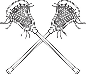 Lacrosse Player Sport Art Silhouettes white color background