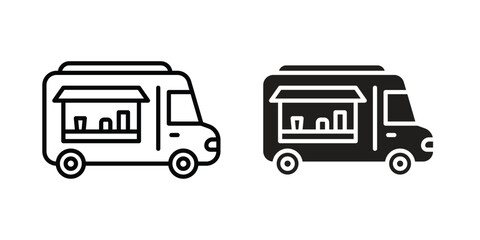 Food truck icon Logo Design Vector Template Illustration
