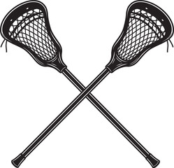 Lacrosse Player Sport Art Silhouettes white color background