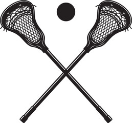 Lacrosse Player Sport Art Silhouettes white color background