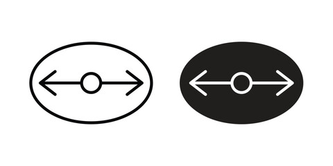 Obraz premium Diameter icon Logo Design Vector Template Illustration