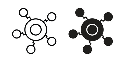 Decentralized icon Logo Design Vector Template Illustration