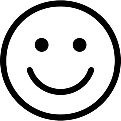 Fototapeta premium Happy face outline icon vector