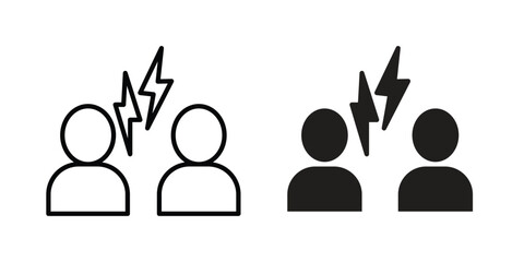 Conflict icon Logo Design Vector Template Illustration