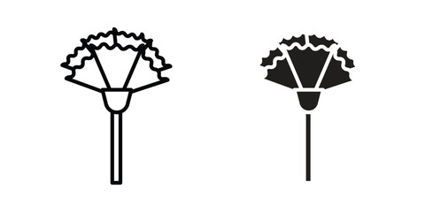Carnation icon Logo Design Vector Template Illustration