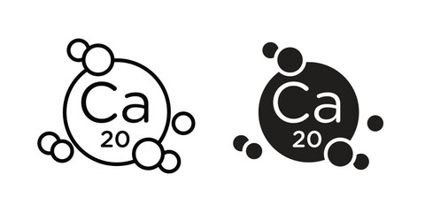 Calcium icon Logo Design Vector Template Illustration