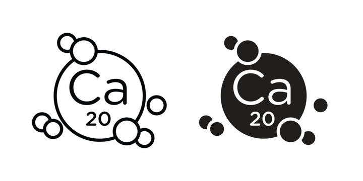 Calcium icon Logo Design Vector Template Illustration