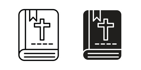 Bible icon Logo Design Vector Template Illustration