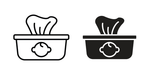 baby wipe icon Logo Design Vector Template Illustration