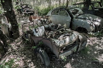 bastbas fanous cemetery of cars in sweden