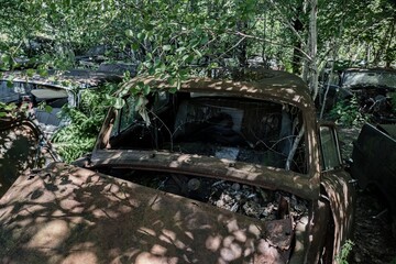 bastbas fanous cemetery of cars in sweden