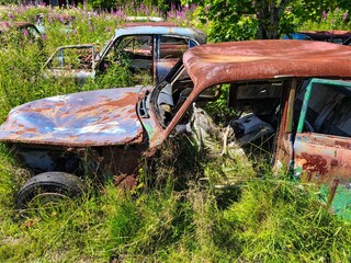 bastbas fanous cemetery of cars in sweden