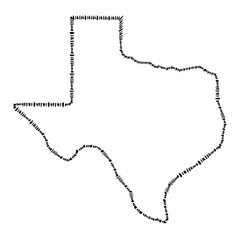state of texas penciled hatching outline