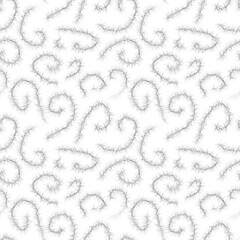 Seamless abstract geometric pattern. Background in black, white. Illustration. Lines, meanders. Design for textile fabrics, wrapping paper, background, wallpaper, cover.