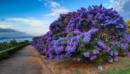 purple ceanothus bush in bloom