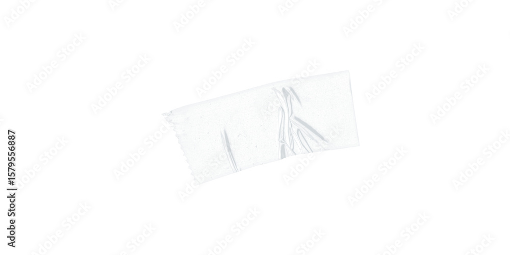 Poster a distorted white shape against a black background with a pixelated appearance in the center view