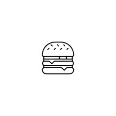 Burger icon flat vector design.