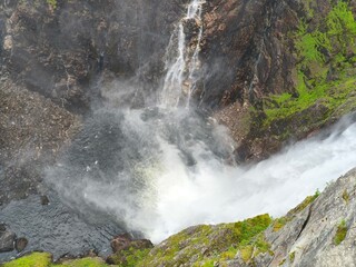 voringsfossen waterfall in norway hardanhenvida scandinavia