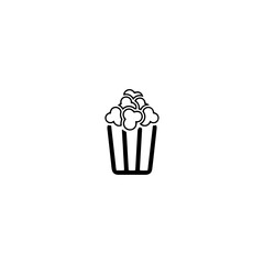 Popcorn icon flat vector design.