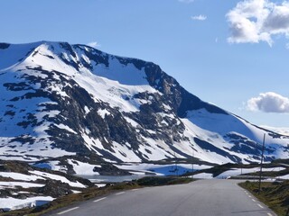 beautiful nature of norwegian scandinavian highlands