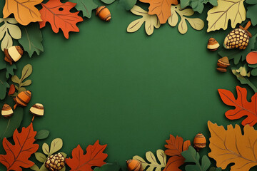 Autumn Leaves and Acorns