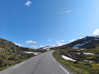 beautiful nature of norwegian scandinavian highlands