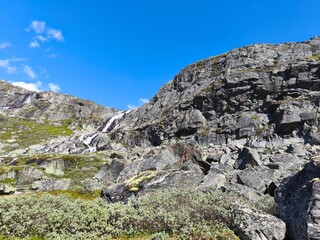 beautiful nature of norwegian scandinavian highlands