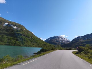 beautiful nature of norwegian scandinavian highlands