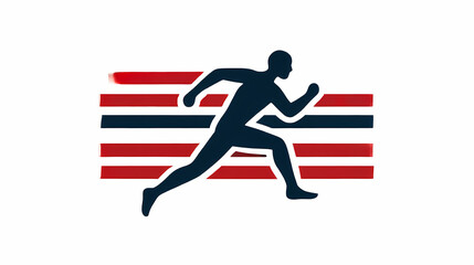 Dynamic Sports Therapy Logo Running Silhouette Human Figure Wellness Clinic Brand Identity Physical Rehabilitation Center Symbol Active Lifestyle Graphic Design
