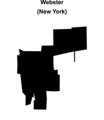 Webster (New York) blank outline map
