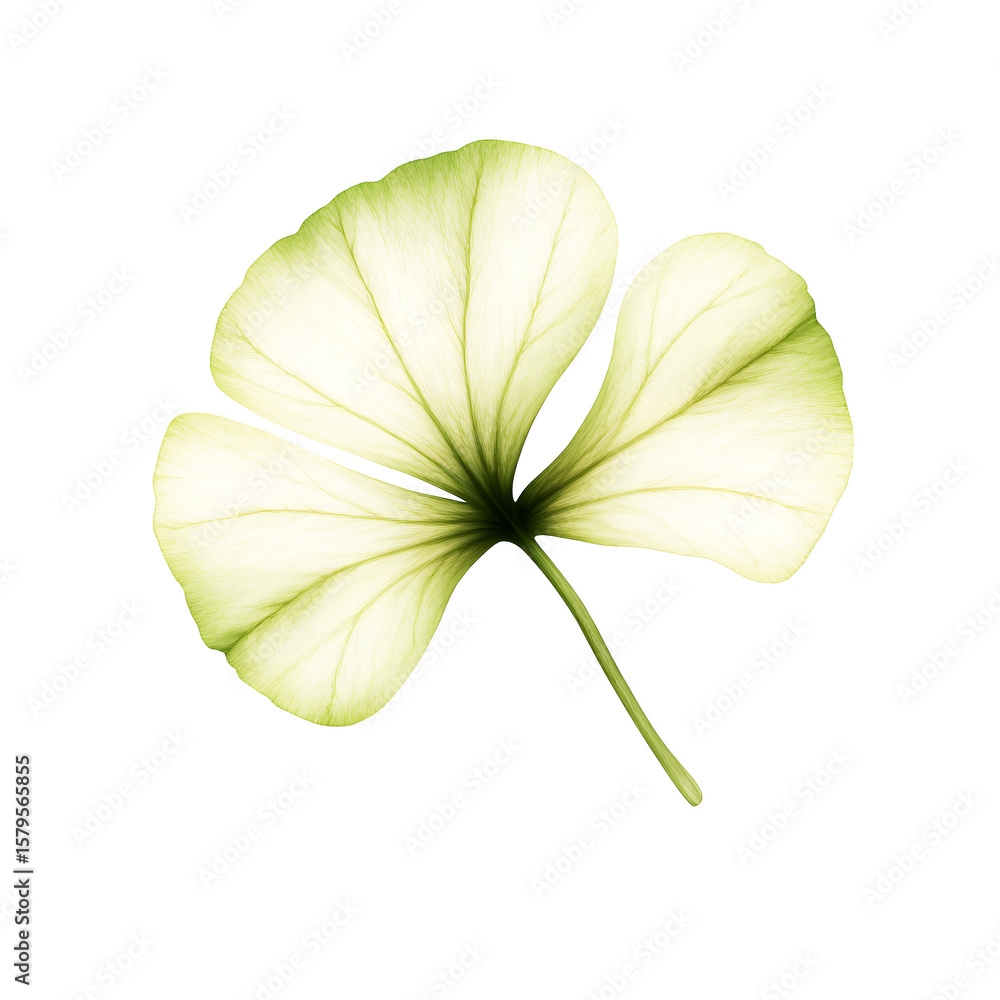 Poster a softly lit illustration of a three leaf clover against a stark image view on transparent backgroun