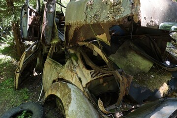 bastbas fanous cemetery of cars in sweden