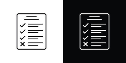 Survey icon outline. EPS 10 editable vector