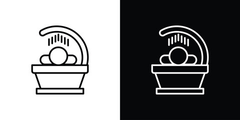 Solarium icon outline. EPS 10 editable vector