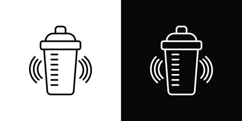 Shaker icon outline. EPS 10 editable vector