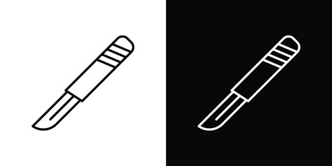 Scalpel icon outline. EPS 10 editable vector