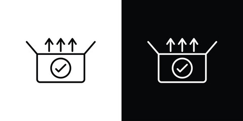 Product release icon outline. EPS 10 editable vector