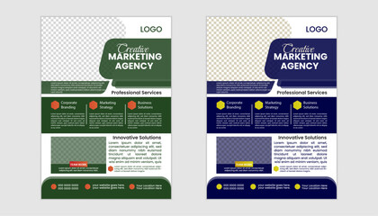 Creative Corporate & Business Flyer Brochure Template Design, A4 vector editable template design, newest trendy geometric shape
template print design.
