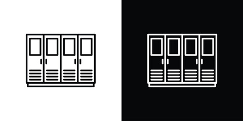 Lockers icon outline. EPS 10 editable vector