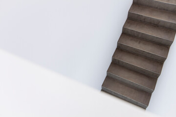 Minimalist Concrete Staircase in Contemporary Interior
