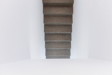 Minimalist Concrete Staircase in Contemporary Interior