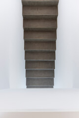 Minimalist Concrete Staircase in Contemporary Interior