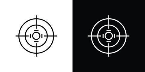 Gun target icon outline. EPS 10 editable vector