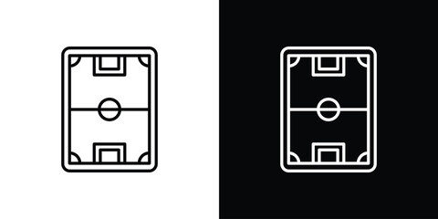 Football field icon outline. EPS 10 editable vector