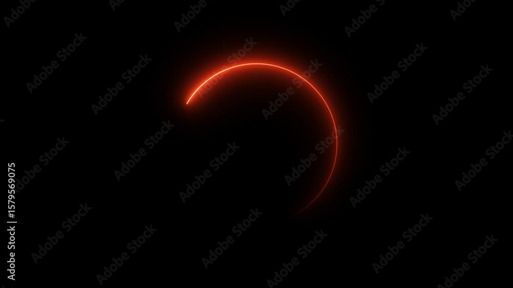 Aufkleber abstract beautiful glowing neon frame circle loading icon animation background.