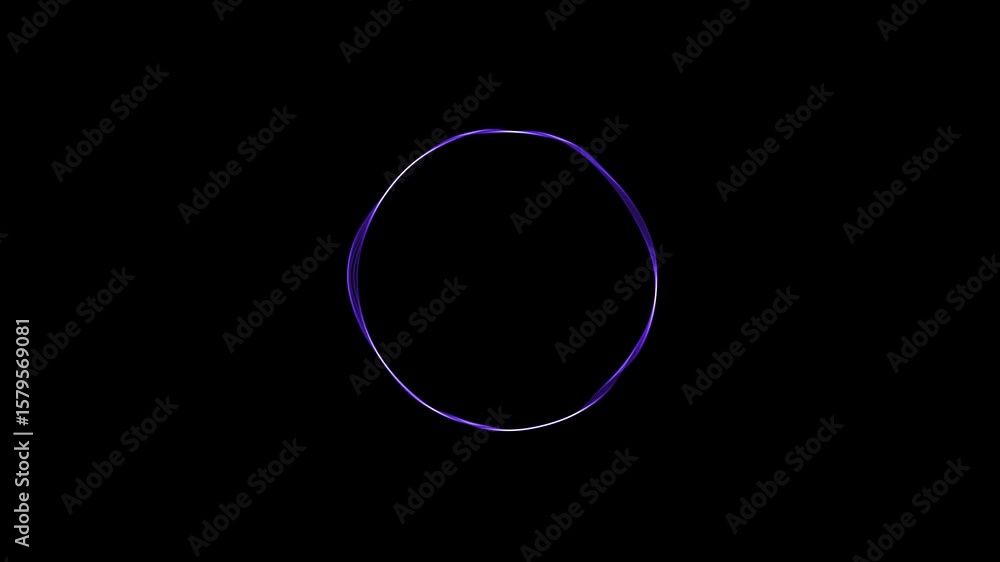 Poster abstract glowing circular energy effect. glowing circle. fractal lines.abstract random flow animatio