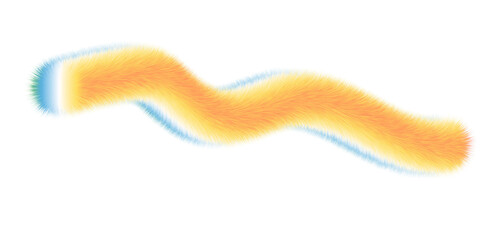 Abstract  Fur shape. Wavy curved rainbow fur ribbon.	